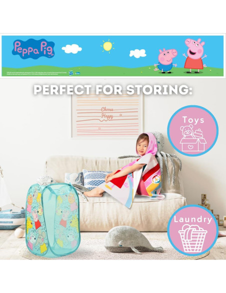 Cesta de Almacenamiento Colapsable Peppa Pig 70L