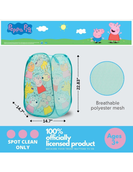 Cesta de Almacenamiento Colapsable Peppa Pig 70L