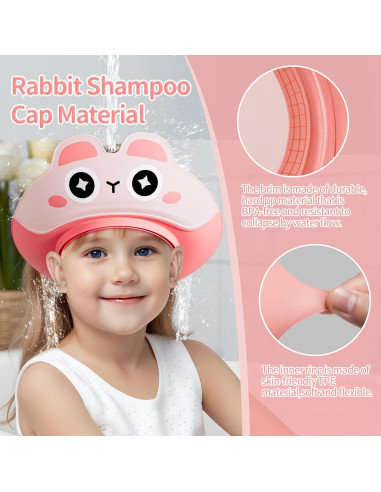 Gorro de Ducha Conejo Lonlown para Bebés 1-10 Años