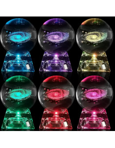 Esfera de Cristal 3D OEGINFIT Luz Nocturna Sistema Solar 2