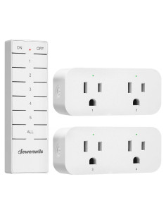 Enchufe de Control Remoto Dewenwils IT106 - 2 Enchufes Dobles