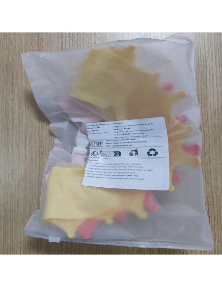 Gorro de Ducha Ajustable para Niños con Taza de Enjuague Rosa