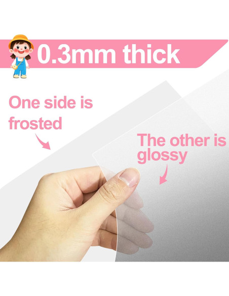 Hewolly 24 Hojas de Plástico Retráctil A6 para Manualidades