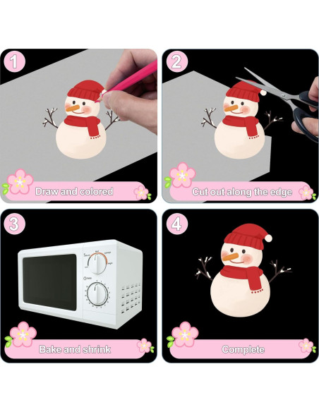 Hewolly 24 Hojas de Plástico Retráctil A6 para Manualidades