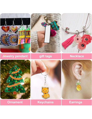 Hewolly 24 Hojas de Plástico Retráctil A6 para Manualidades