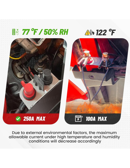 Terminal de Batería Remoto RED WOLF RW-WJ06-3017 250A DC 12V