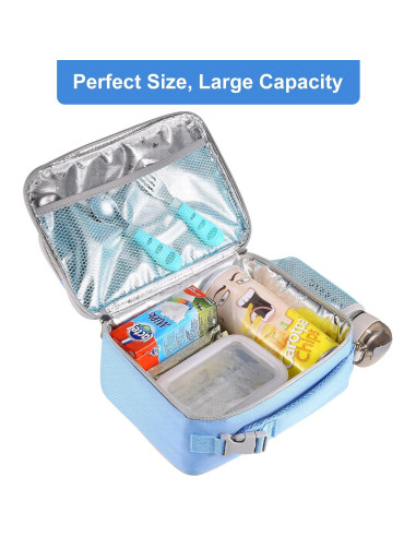 Caja de Almuerzo Aislada Amersun para Niños 4L Azul Bebé