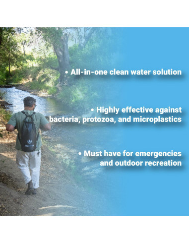 Sistema de Mochila UZ-BP - Filtro de Agua 17.5L Portátil