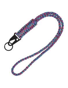 Llavero de Paracord LAREDTREE Azul Púrpura 50cm Resistente