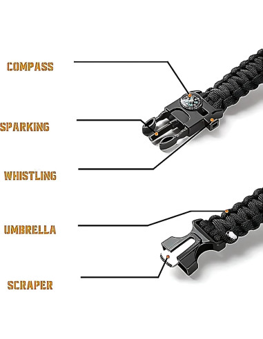 Binoculares Compactos 10x22 Hadiat + Pulsera Paracord 7 en 1