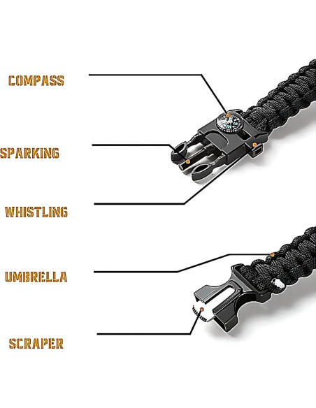 Binoculares Compactos 10x22 Hadiat + Pulsera Paracord 7 en 1