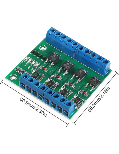 Módulo Controlador MOSFET 4 Canales Coliao 10A PWM 3-27V