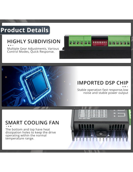 Controlador de Motor Paso a Paso Digital MAKERELE DM556 1.4-5.6A 20-50V CC