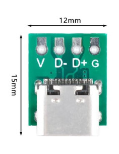 20 Conectores Femeninos USB Tipo C 3.1 Cermant PCB 16 Pines 2