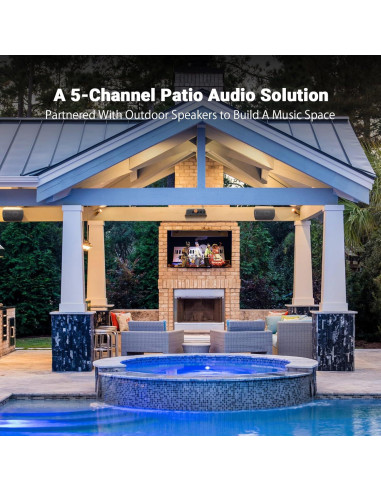 Amplificador Bluetooth Fosi Audio HT4S 5.0 Canales 300W