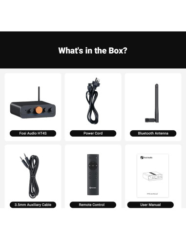 Amplificador Bluetooth Fosi Audio HT4S 5.0 Canales 300W