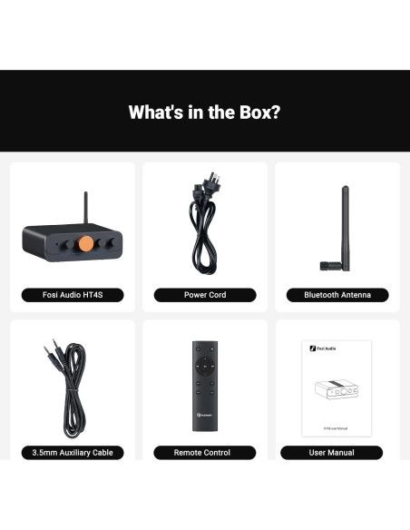 Amplificador Bluetooth Fosi Audio HT4S 5.0 Canales 300W