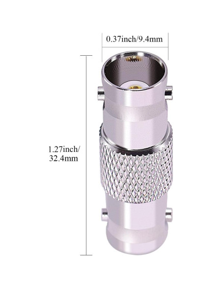 Adaptadores BNC Hembras CNARIO 5pcs 50 Ohm para CCTV