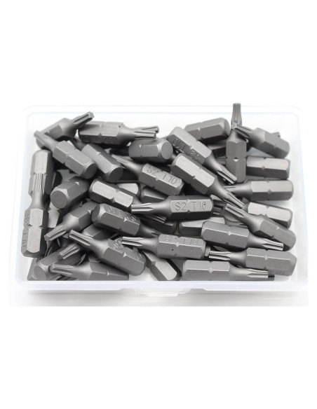 50 Puntas Torx T10 1" (25.4 mm) TMAX Acero S2