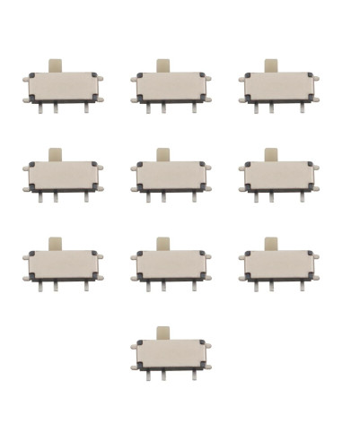 10 Interruptores Deslizantes Micro On/Off Ruiwaer MSK-12C02