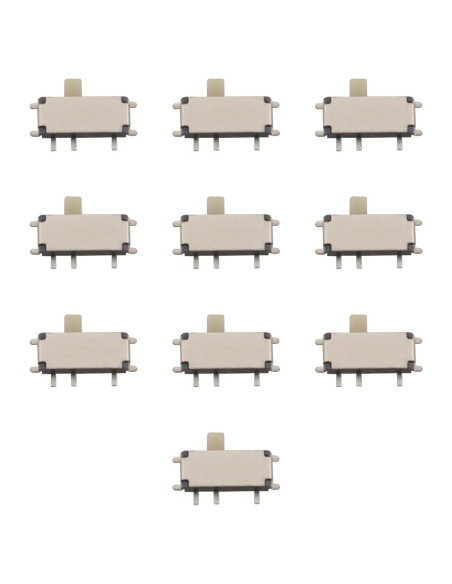10 Interruptores Deslizantes Micro On/Off Ruiwaer MSK-12C02