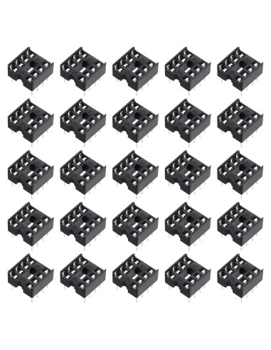 Adaptador de Zócalo DIP IC 8 Pines MECCANIXITY 60 Pcs 2.54mm