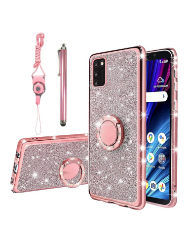 Funda Brillante KuDiNi para Alcatel TCL A3X A600Dl Rosa TPU