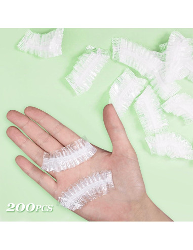 200 Protectores de Oídos Desechables Transparentes PE para Baño