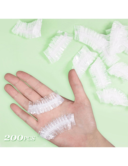 200 Protectores de Oídos Desechables Transparentes PE para Baño