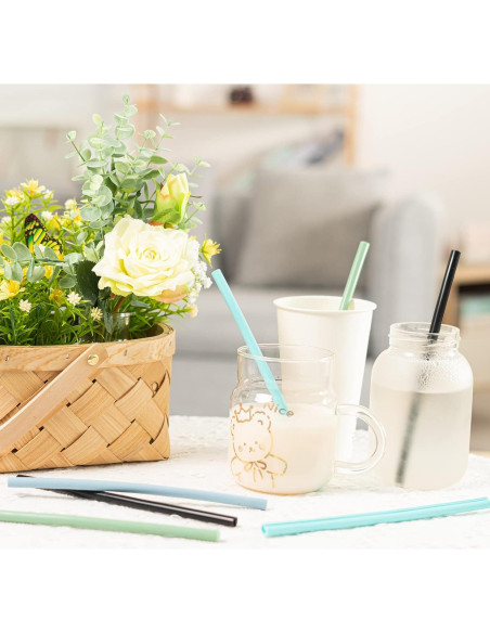 Popotes Reutilizables de Silicona Happy Create 20 cm 8 mm 8 Unidades Popotes Reutilizables de Silicona Happy Create 20 cm 8 mm 8 Unidades