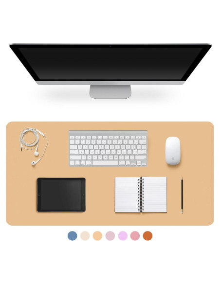 Alfombrilla de Escritorio CADONO de Cuero PU Antideslizante 60x35cm