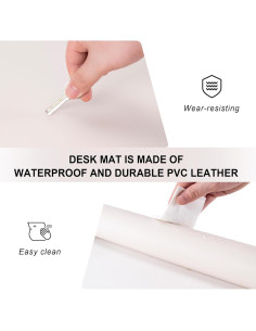 Alfombrilla de Escritorio CADONO de Cuero PU Antideslizante 60x35cm 2