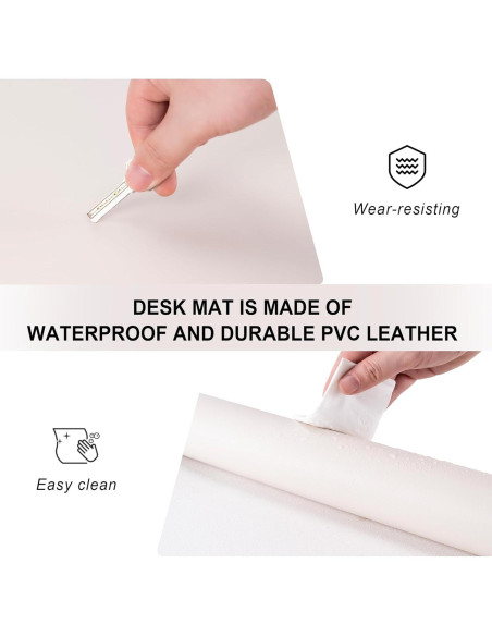 Alfombrilla de Escritorio CADONO de Cuero PU Antideslizante 60x35cm
