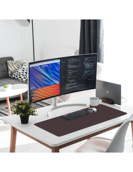 Alfombrilla de Escritorio CADONO de Cuero PU Antideslizante 60x35cm
