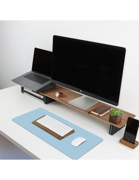 Alfombrilla de Escritorio CADONO de Cuero PU Antideslizante 60x35cm