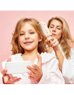 Set de Peines y Cepillos para Bebé Giantree - 4 Piezas Rosa y Amarillo 2