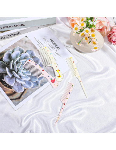 Set de Peines y Cepillos para Bebé Giantree - 4 Piezas Rosa y Amarillo