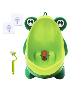 Inodoro de Entrenamiento para Niños Rana Verde con Ganchos y Cepillo
