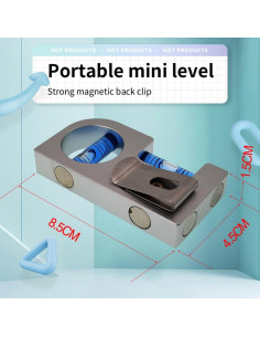 Nivel Mini Magnético The Yan He de Aluminio 85x15x45mm 2