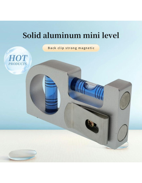 Nivel Mini Magnético The Yan He de Aluminio 85x15x45mm
