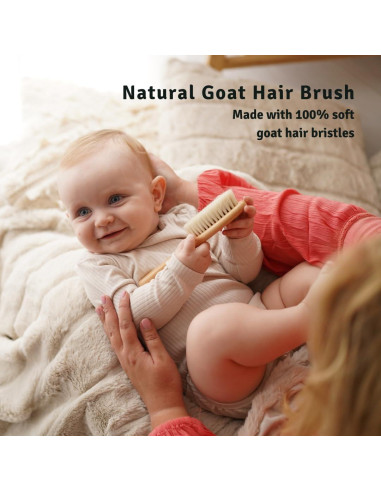 Set de Cepillos de Madera para Bebés FUNFUSHKA - Cerdas Suaves