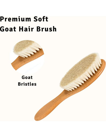 Set de Cepillos de Madera para Bebés FUNFUSHKA - Cerdas Suaves