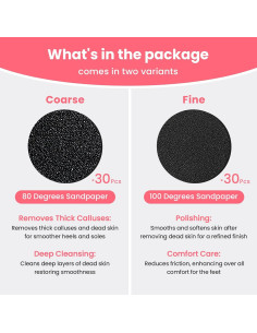 Juego de papel de lija 60 piezas TAOMAND 4.3 cm para pedicura 2