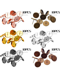 Configuraciones de Aretes Aylifu 60 Piezas Acero Inoxidable 12mm 2