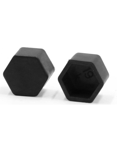 Cubiertas de Tuerca de Rueda uxcell 20Pcs Silicona Negra 19mm