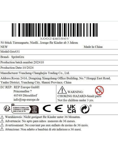 50 Imanes de Animales SpriteGru - Juguetes Educativos 3+