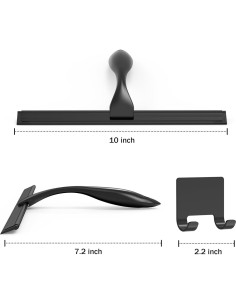 Limpiaparabrisas de Acero Inoxidable Docrok 25.4 cm Negro 2