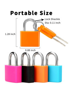 Candados de Maleta Febwind 4 Pcs Mini Metal con Llave 2