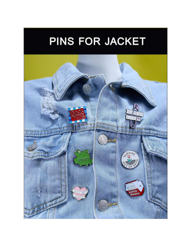 Conjunto de 20 Pines de Esmalte Divertidos - Regalo Creativo