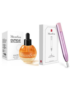Taladro de Uñas Portátil MelodySusie PC100G Oro Rosa con Aceite